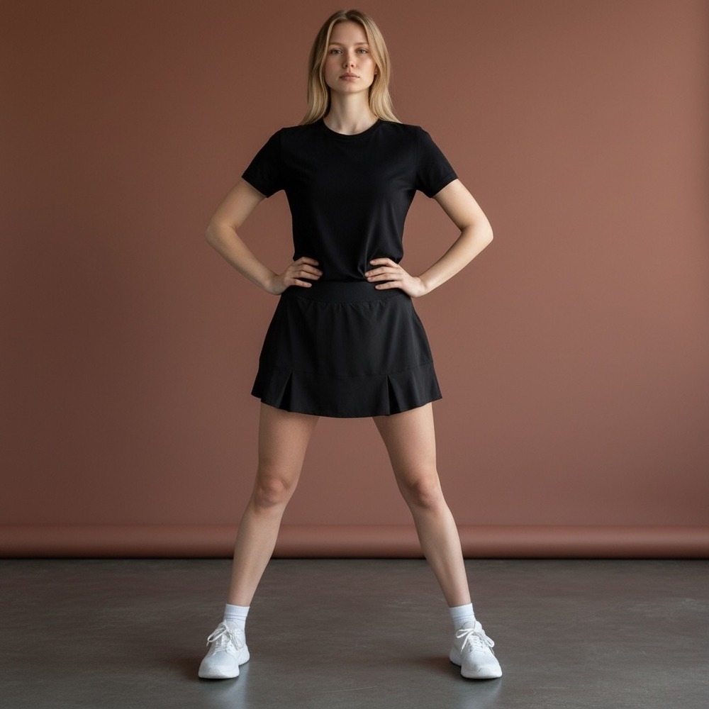 Tasc Performance Black Tennis Skirt Pleated Athletic‎ Skort Women's Size M